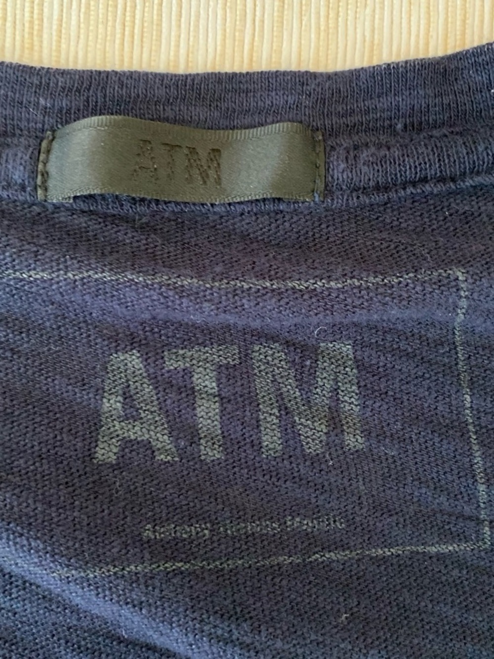 ATM Anthony Thomas Melillo Deep Navy V-Neck Short Sleeve Tee - Picture 9 of 9